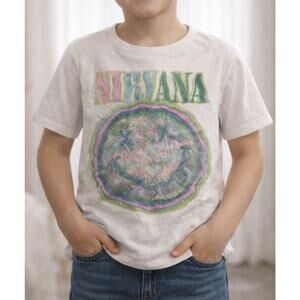 LOT of 2: Boys Graphic T-Shirt - Nirvana Band Tee + Peace Store - Medium